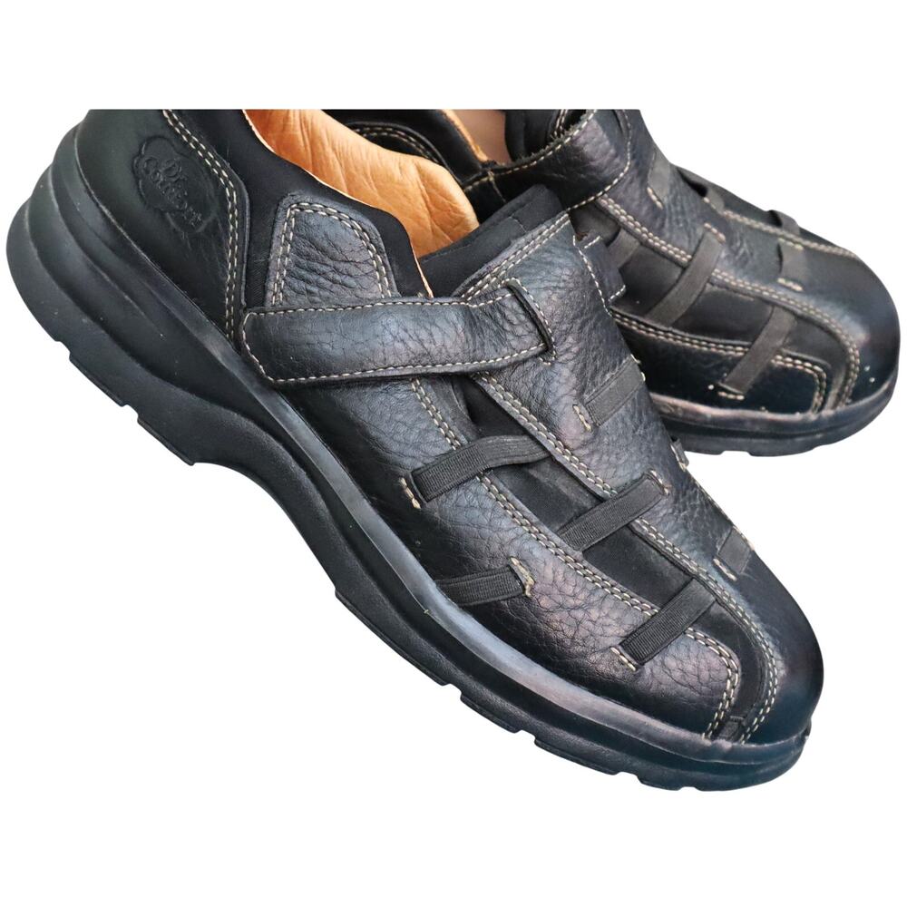 Dr Comfort Black Leather Shoe Hook and Loop Betty 3810 Diabetic Ortho 8N Narrow